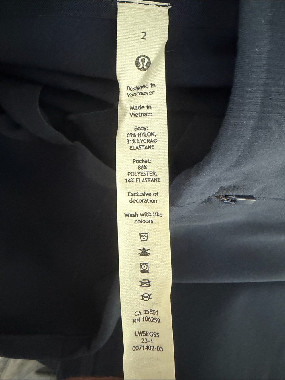 Lululemon Women's Smooth Fit Pull-On High-Rise Pant in True Navy 2 - Picture 9 of 11